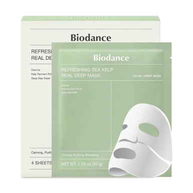 Refreshing Sea Kelp Real Deep Mask - Soothing and Moisturizing Face Mask 4 sheets