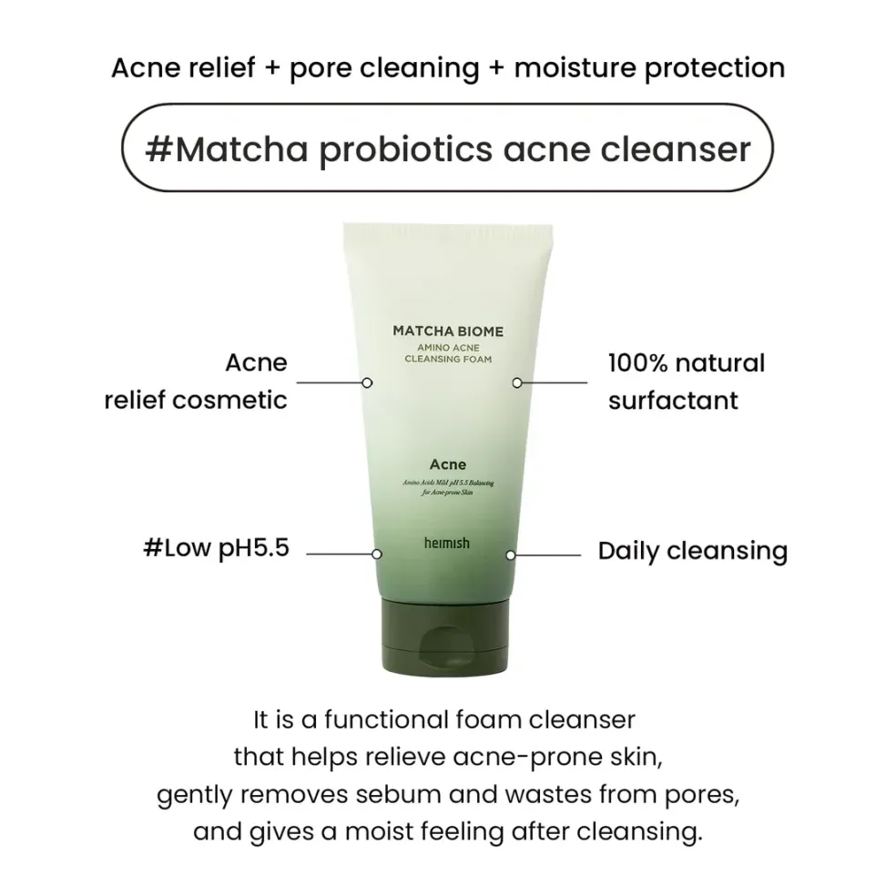 Matcha Biome Amino Acne Cleansing Foam 150gr - Image 4